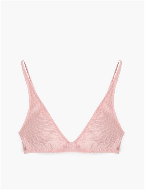 Pembe Kad N Dokulu Bralet Bikini St Sak Mm Koton