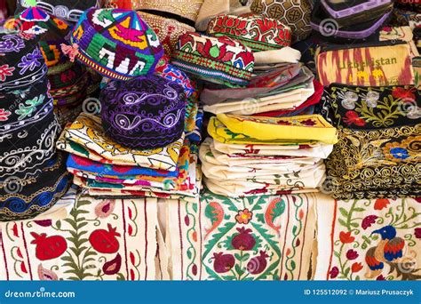The Traditional Uzbek Cap Named Tubeteika, Decorated with Multi ...