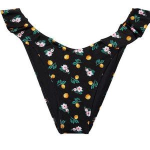 Pink Victoria S Secret Swim Victorias Secret Pink Swim Ruffle Brazilian Bikini Bottom Black
