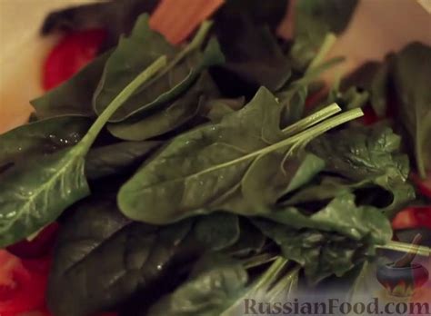 Рецепт: Шпинат с помидорами на RussianFood.com