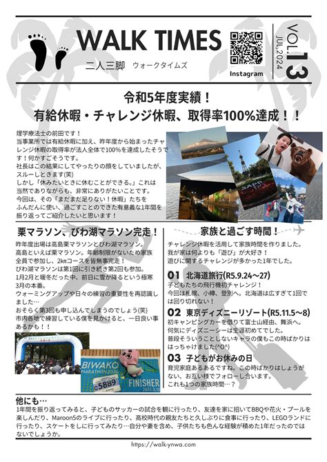 Walk times Vol.12 – リハビリ訪問看護ステーションWalk ウォーク