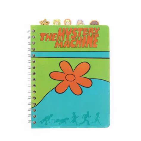 Cuaderno Espiral De 5 Pestañas De Scooby Doo Mystery Machine Con 75