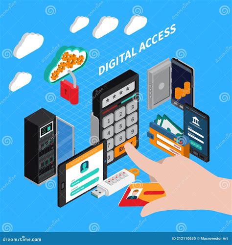 digital access denied image stock illustration cartoondealercom