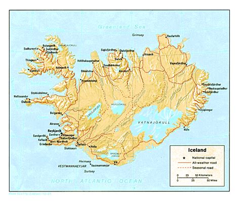 Iceland Map With Cities