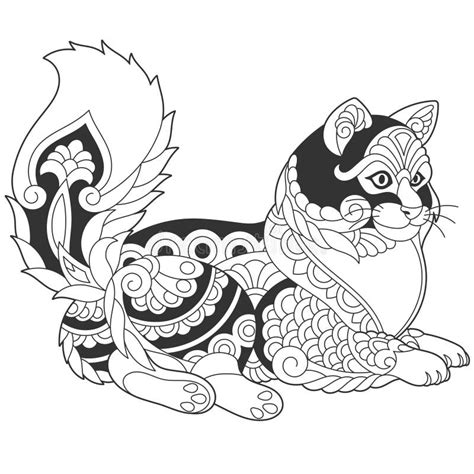 Cute Turkish Angora Cat Design Stock Vector Illustration Of Adorable