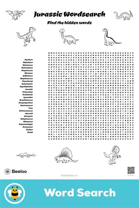 Jurassic World Word Search