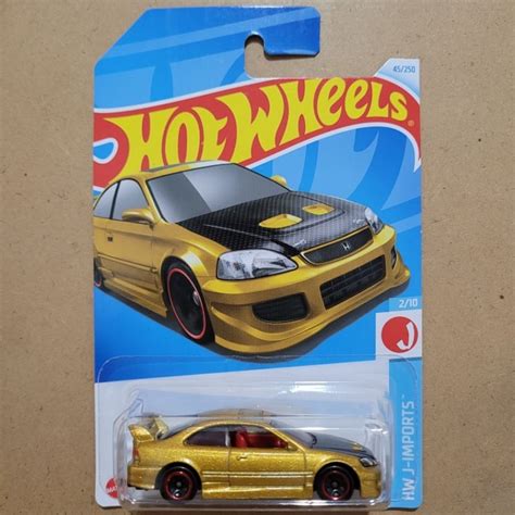 Jual HOT WHEELS KEMASAN KERUT TEKUK HONDA CIVIC SI HW J IMPORTS GOLD Shopee Indonesia