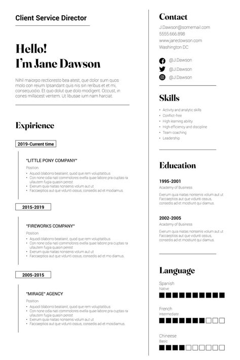 Free inDesign Resume Template #157598 - TemplateMonster