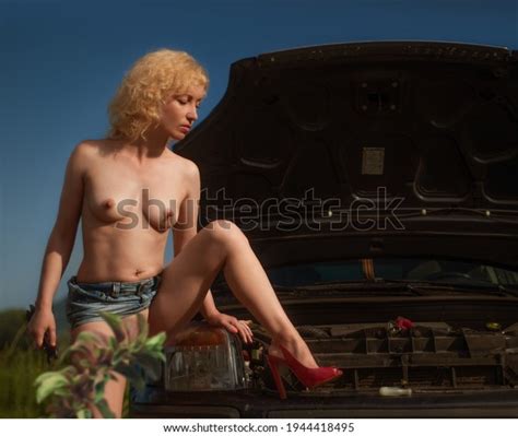 Nude Woman Blonde Auto Mechanic Beautiful Stock Photo Shutterstock