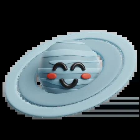 Cute Saturn 3D Icon download in PNG, OBJ or Blend format