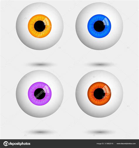 Смешной Хэллоуин Открытки Монстр Поставил Глаза Векторная Изолированная ...