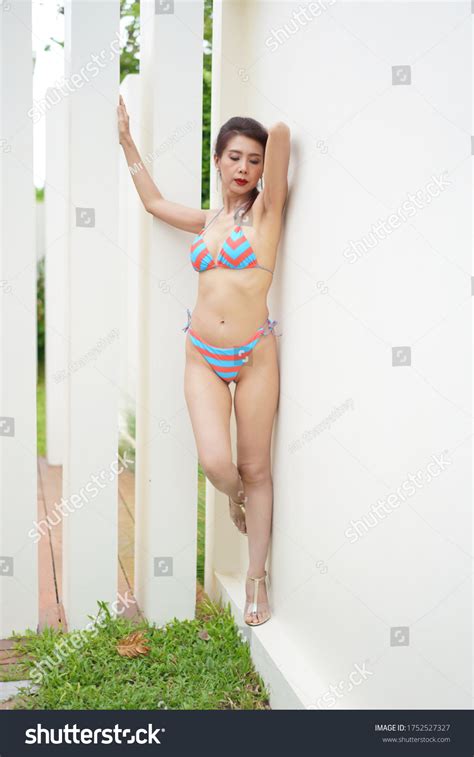 Portrait Beautiful Sexy Woman Bikini Standing Stock Photo Shutterstock