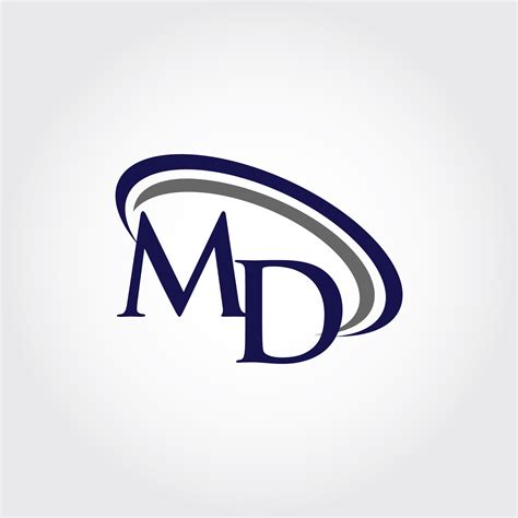 Monogram Md Logo Design By Vectorseller Thehungryjpeg
