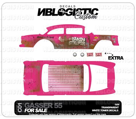 Chevy Gasser Universal Waterslide Decal For Hot Wheels Scale Ebay