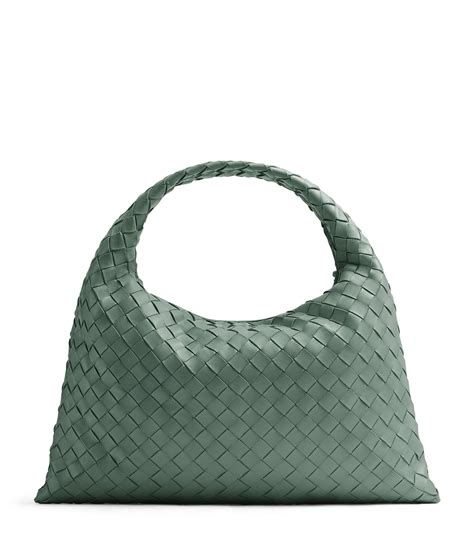 Womens Bottega Veneta Green Small Leather Hop Shoulder Bag Harrods Us