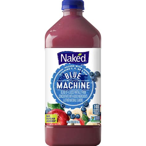 Naked Non GMO Big Berry Fresh Pack No Sugar Added Blue Machine Fruit Juice 64 Fl Oz Bottle