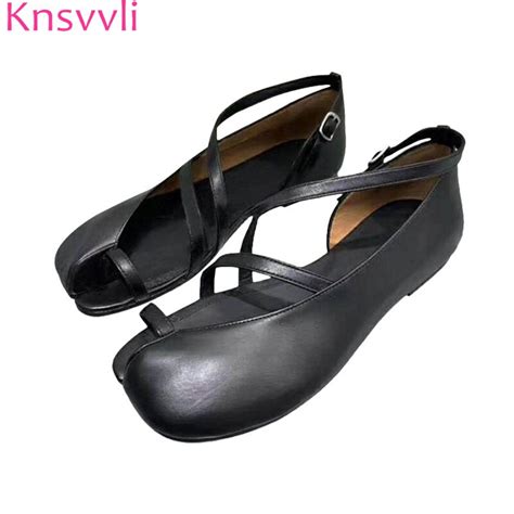 Knsvvli/Новинка; черные кожаные туфли на плоской подошве; Женская ...