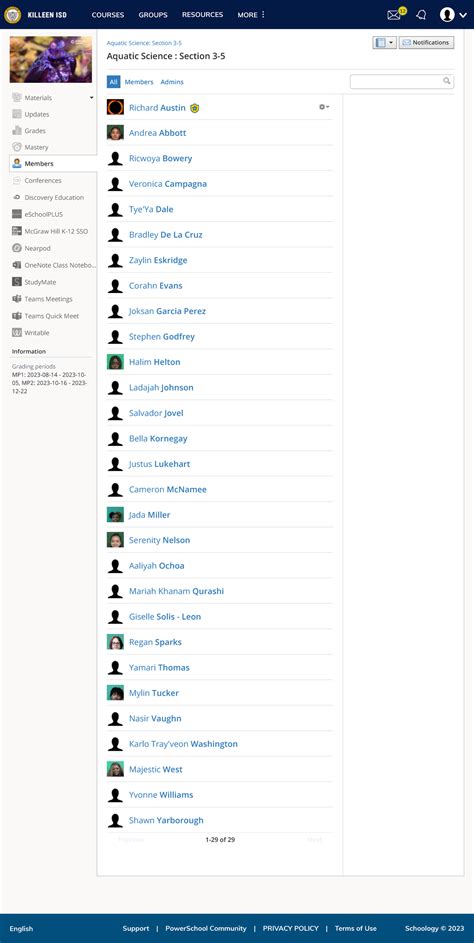 Aquatic Science Section 3-5 Schoology - Conferences Discovery Education