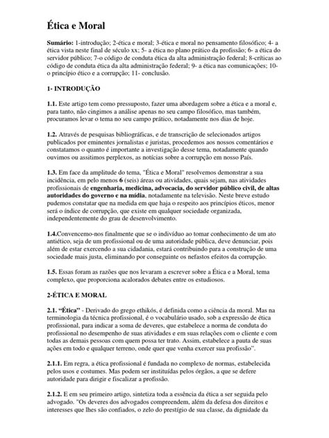 Etica E Moral Pdf - Ética e Moral | PDF