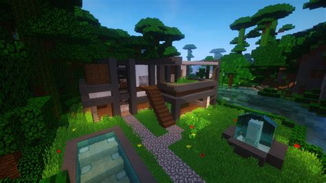 Jungle Modern House Minecraft Map