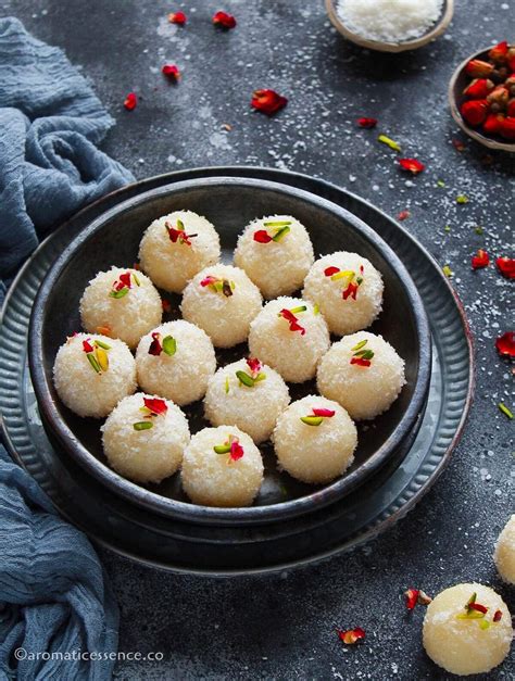 Coconut Ladoo Recipe Nariyal Ladoo Aromatic Essence