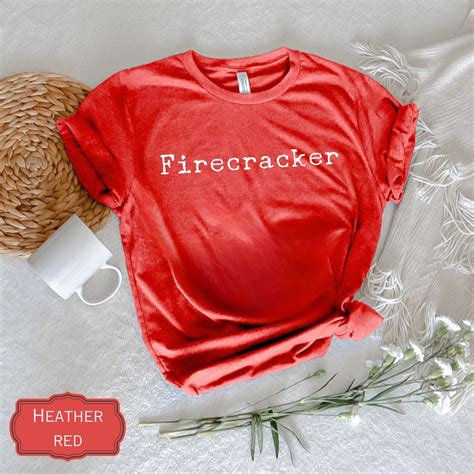 Firecracker Shirt 4th Of July Shirt Women July Fourth Firefighter T