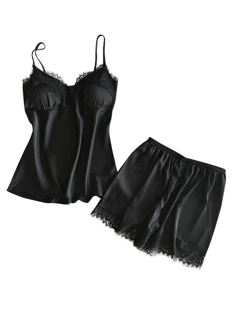 Gvmfive Women Sexy Lingerie Set Satin Cami Shorts Pajamas Set Nightwear Walmart