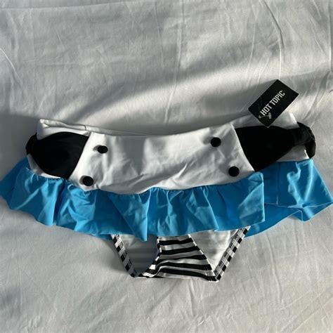 Hot Topic Swim Nwt Hot Topic Alice In Wonderland Bikini Bottoms Small Poshmark