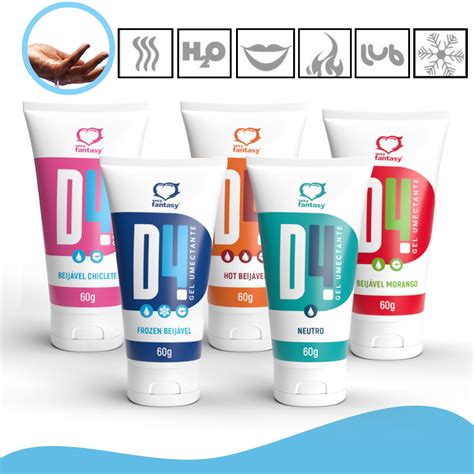 Lubrificante Íntimo Beijável D4 Sabores A Base D água 60g Sexy Fantasy Sex Shop Adulto
