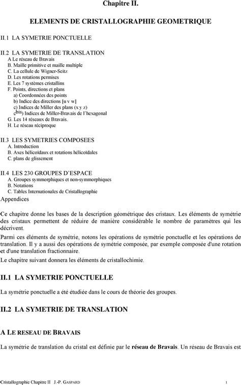 exercices corrigés cristallographie groupe d espace pdf