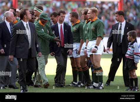 South Africa President Nelson Mandela Third Left Is Introduced To The