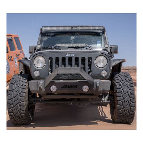 2007 2017 Jeep Wrangler Aries TrailCrusher JK Front Bumper With Brush