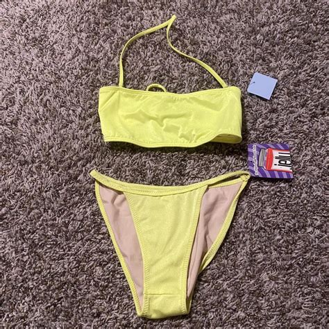 Neon S Bikini Set Nwt Vintage Brand Called Depop