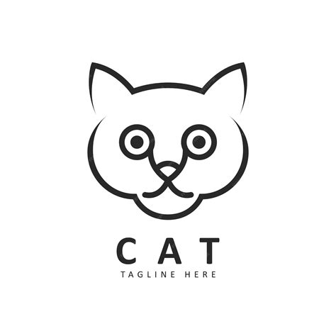 Logotipo de gato exclusivo com arte de linha. ilustração vetorial de ... 