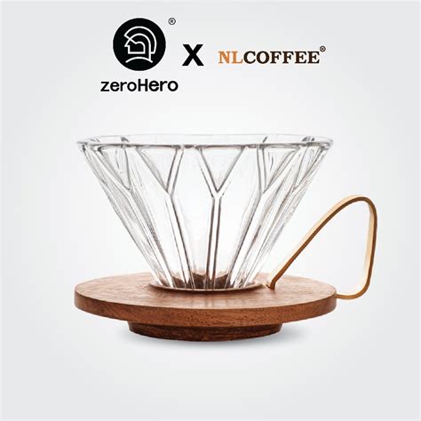 Zerohero กรวยดริปลายไม้ ดริปเปอร์ชงกาแฟ Dripper Walnut Shopee Thailand