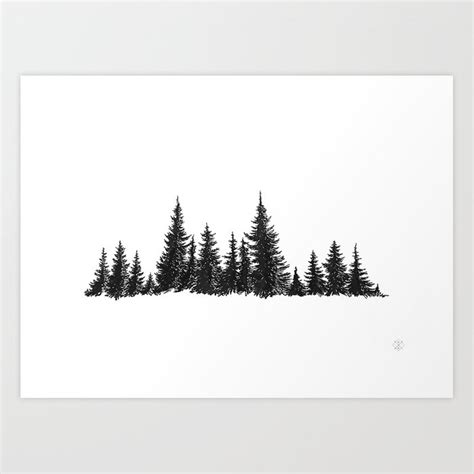 Pine Tree Line Drawing at PaintingValley.com | Explore collection of ...