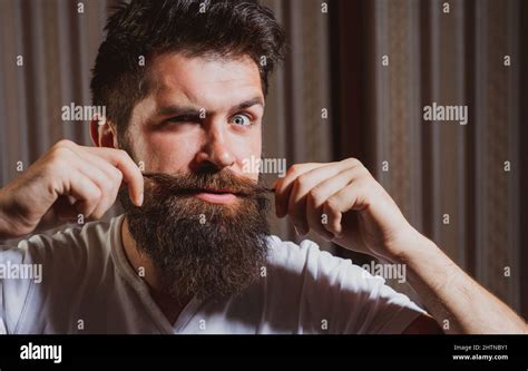 Homme Dr Le Avec Une Longue Moustache Homme Barbu Avec Moustache Gay Barbu Concept De