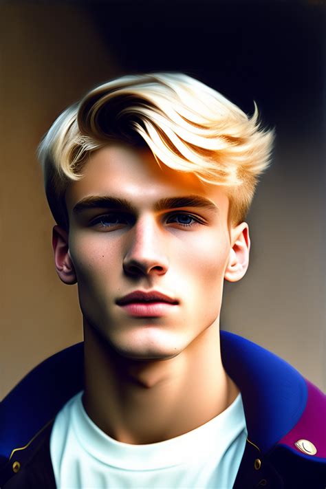 Lexica 18 Year Old Blonde Russian Man He Has Short Hair
