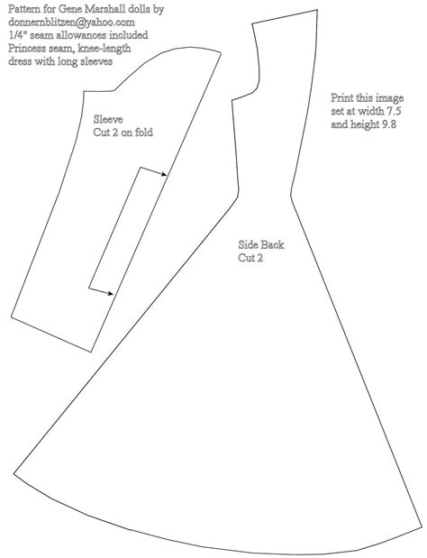 Beginner Free Printable Barbie Clothes Patterns