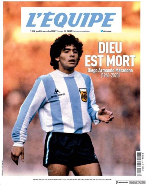 Maradona Diarios Del Mundo Le Dedican Sus Portadas A Diego Tras Su