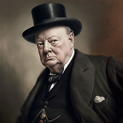 Winston Churchill classic portrait Painting by Vincent Monozlay - Pixels