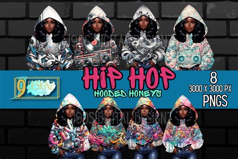 Hip Hop Hooded Honeys PNG Graphic by J9 Designz Suite · Creative Fabrica