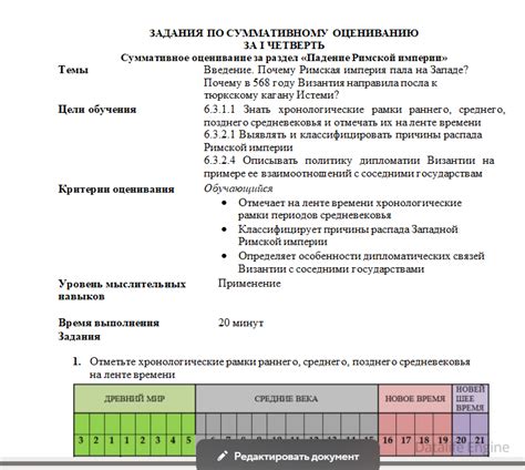 СОР и СОЧ по предмету «Всемирная история» 6 класс. Методические ...