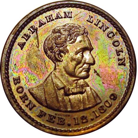 Civilwartokens Al Cu Raw Ms Abraham Lincoln