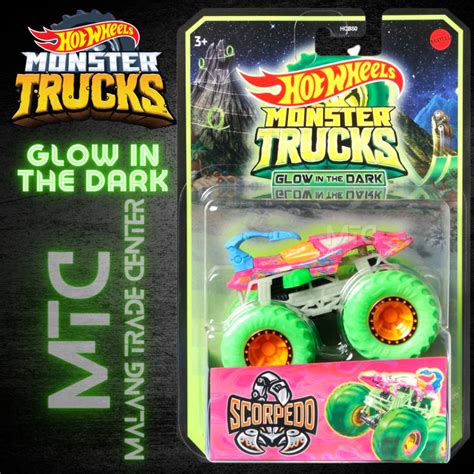 Hot Wheels Monster Trucks Glow In The Dark Scorpedo Lazada Indonesia