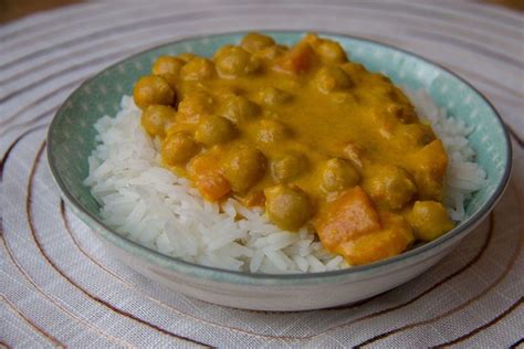 Curry Express De Pois Chiches Au Lait De Coco And Purée De Patate Douce