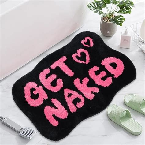 Get Naked Tapis De Bain Antidérapant Et Absorbant Tapis De Porte Pour Salles De Bains Douches