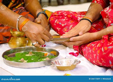 Indian Rituals On An Auspicious Day To Perform Pooja Stock Image