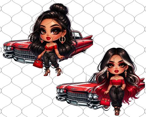 Chibi Chicana Chola PNG Chicana Clipart Chibi Dolls Png Chibi Girl Png Latina Woman Png