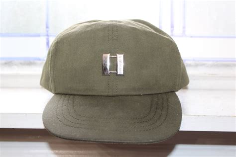 Vintage Us Army Captain Cap Olive Green